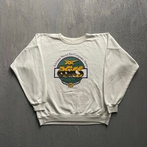 Vintage Asics Sweatshirt Mens Large White 90s